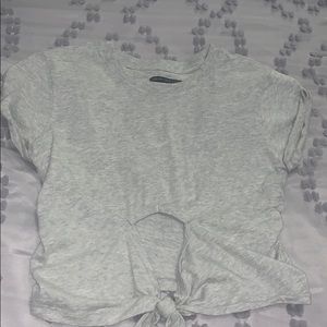Gray crop top